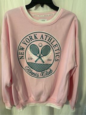 Limited Too Pink New York Athletics Tennis Club Sweatshirt